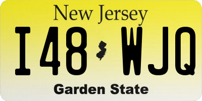 NJ license plate I48WJQ