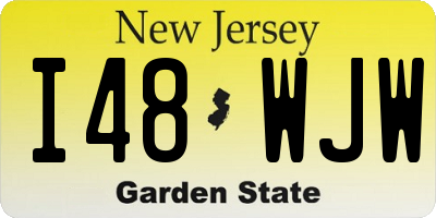 NJ license plate I48WJW