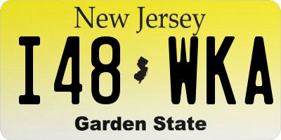 NJ license plate I48WKA