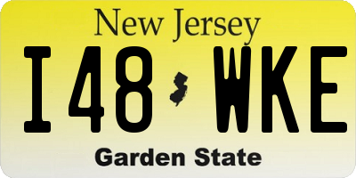 NJ license plate I48WKE