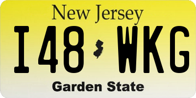 NJ license plate I48WKG