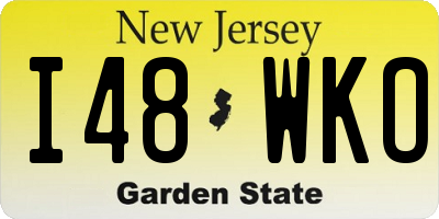 NJ license plate I48WKO