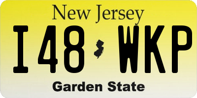 NJ license plate I48WKP