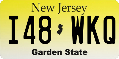 NJ license plate I48WKQ