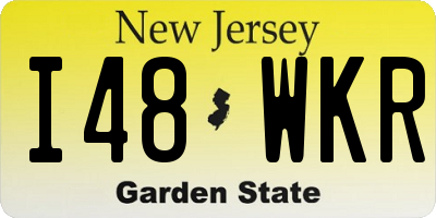 NJ license plate I48WKR