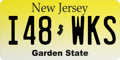 NJ license plate I48WKS