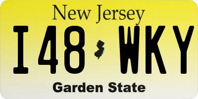 NJ license plate I48WKY