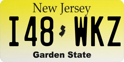 NJ license plate I48WKZ