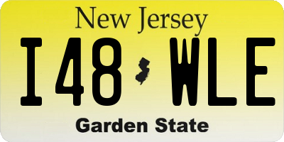 NJ license plate I48WLE