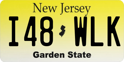 NJ license plate I48WLK