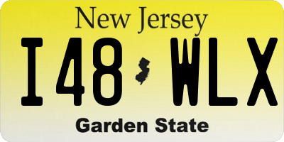 NJ license plate I48WLX