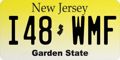 NJ license plate I48WMF