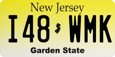 NJ license plate I48WMK