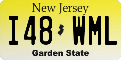 NJ license plate I48WML