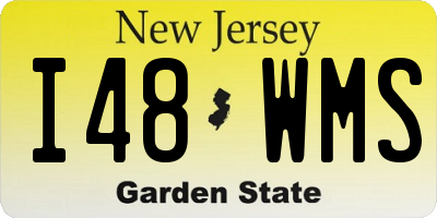 NJ license plate I48WMS