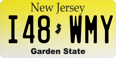 NJ license plate I48WMY
