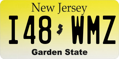 NJ license plate I48WMZ