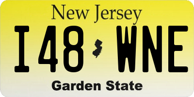 NJ license plate I48WNE