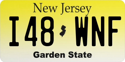 NJ license plate I48WNF