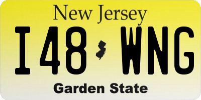 NJ license plate I48WNG