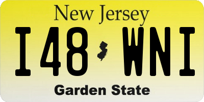 NJ license plate I48WNI