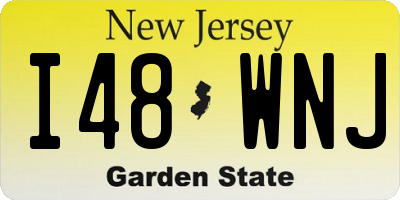 NJ license plate I48WNJ