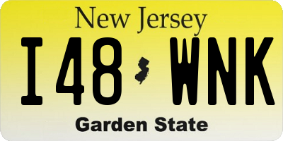 NJ license plate I48WNK