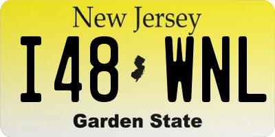 NJ license plate I48WNL