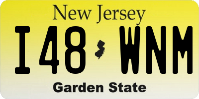 NJ license plate I48WNM