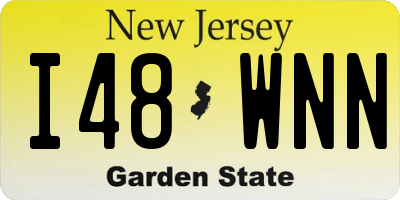 NJ license plate I48WNN