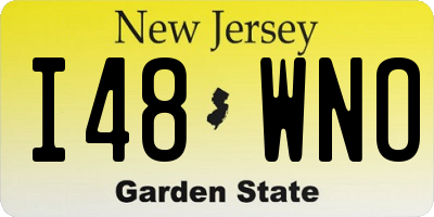 NJ license plate I48WNO