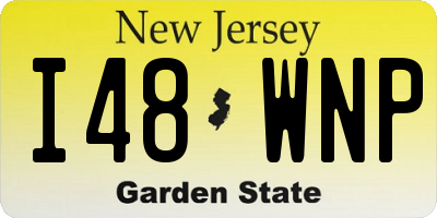 NJ license plate I48WNP