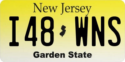 NJ license plate I48WNS