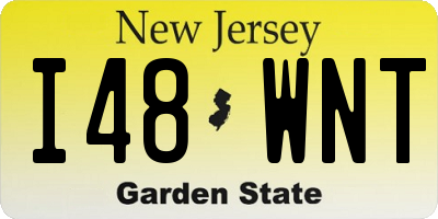 NJ license plate I48WNT