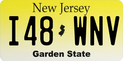 NJ license plate I48WNV
