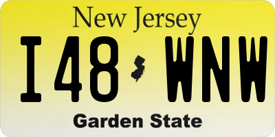 NJ license plate I48WNW