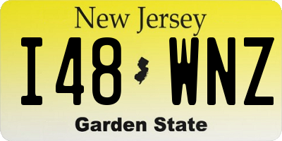 NJ license plate I48WNZ