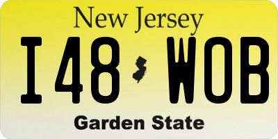 NJ license plate I48WOB
