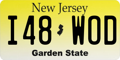 NJ license plate I48WOD