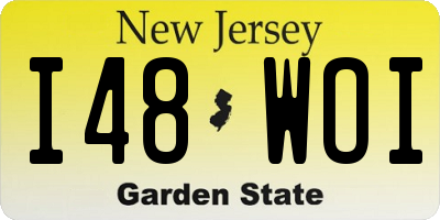NJ license plate I48WOI