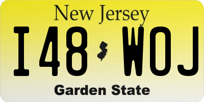 NJ license plate I48WOJ