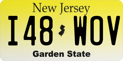 NJ license plate I48WOV