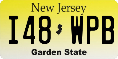 NJ license plate I48WPB