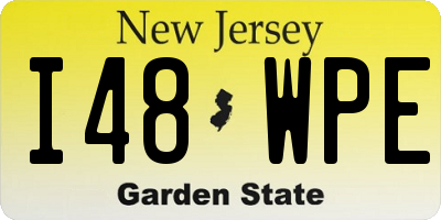 NJ license plate I48WPE