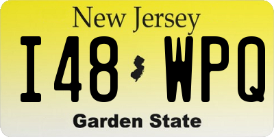 NJ license plate I48WPQ
