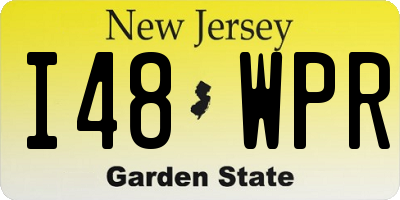NJ license plate I48WPR