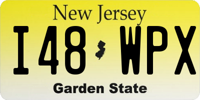 NJ license plate I48WPX