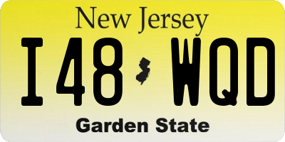 NJ license plate I48WQD