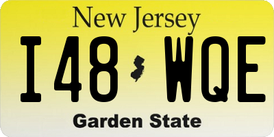 NJ license plate I48WQE