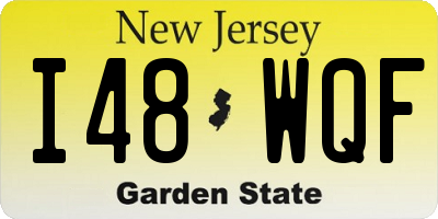 NJ license plate I48WQF
